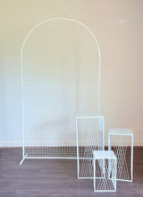 Load image into Gallery viewer, White arch mesh frame 215cm height x 120cm width(no plinth)
