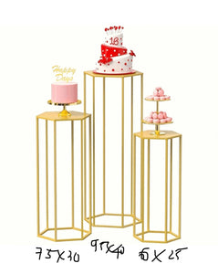 3 Geometric plinths size -60-70-80-90 H x 25-30-35-40cm W