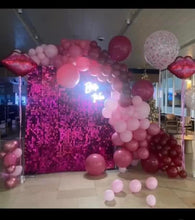 Load image into Gallery viewer, Hot Pink Sequin Backdrop size 1.8m wide x 2.1m high
