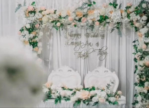 White curtain backdrop 3m x 3m