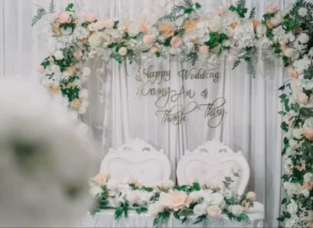 White curtain backdrop 3m x 3m
