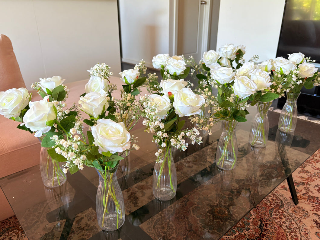 10 artificial Flowers centrepieces, 32cm Height