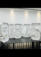 Load image into Gallery viewer, Light Foam board Warm white light up number, batteries included, 91cm H
