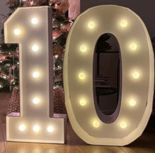 Load image into Gallery viewer, Light Foam board Warm white light up number, batteries included, 91cm H
