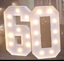 Load image into Gallery viewer, Light Foam board Warm white light up number, batteries included, 91cm H
