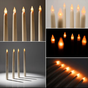 8 arms Clear Acrylic candle holder, 98cm H include led candles & batteries