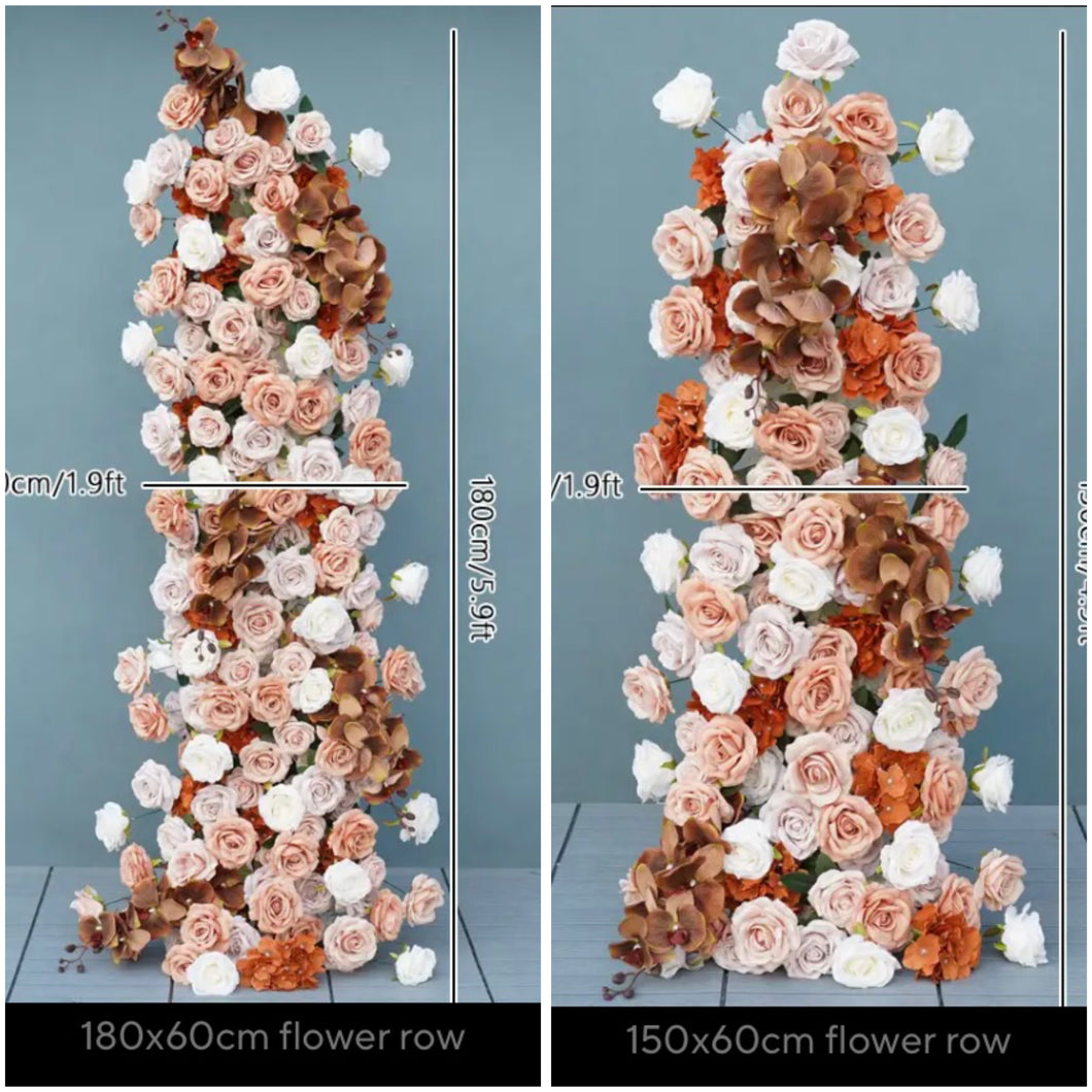 2 Artificial Silk Flowers & stand , size 180cm -150cm H x 60cm W