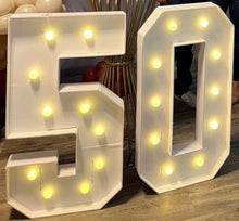 Load image into Gallery viewer, Light Foam board Warm white light up number, batteries included, 91cm H
