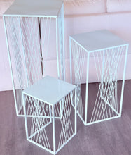 Load image into Gallery viewer, 3 Geometric plinths size -60-70-80-90 H x 25-30-35-40cm W
