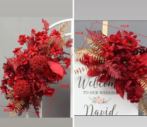 2 Mdf wooden backdrops + 1 plinth + 2 flowers