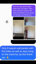 Load image into Gallery viewer, Hot Pink Sequin Backdrop size 1.8m wide x 2.1m high
