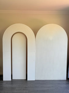2 MDF Wooden ripple backdrops size 2.15m H x 1.2m W each