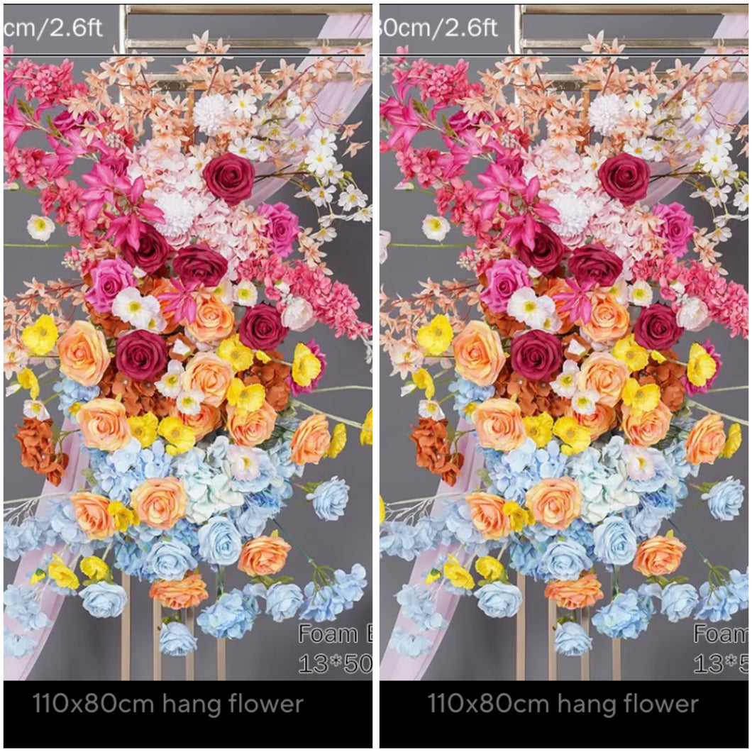 1 Artificial silk flowers 110cm x 80cm