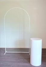 Load image into Gallery viewer, White arch mesh frame 215cm height x 120cm width(no plinth)
