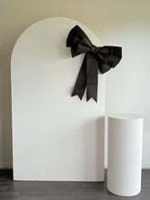 Load image into Gallery viewer, Package Hire From $80 includes 1 backdrop 2.15cm H x 1.2m W + 1 ripple plinth + 1 Bow
