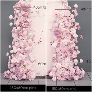 2 Artificial Silk Flowers & stands , size 180cm -150cm H x 60cm W