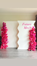 Load image into Gallery viewer, Package Hire includes 2 MDF Wooden backdrops 2m H x1.2m W + 2 flowers (no decal)
