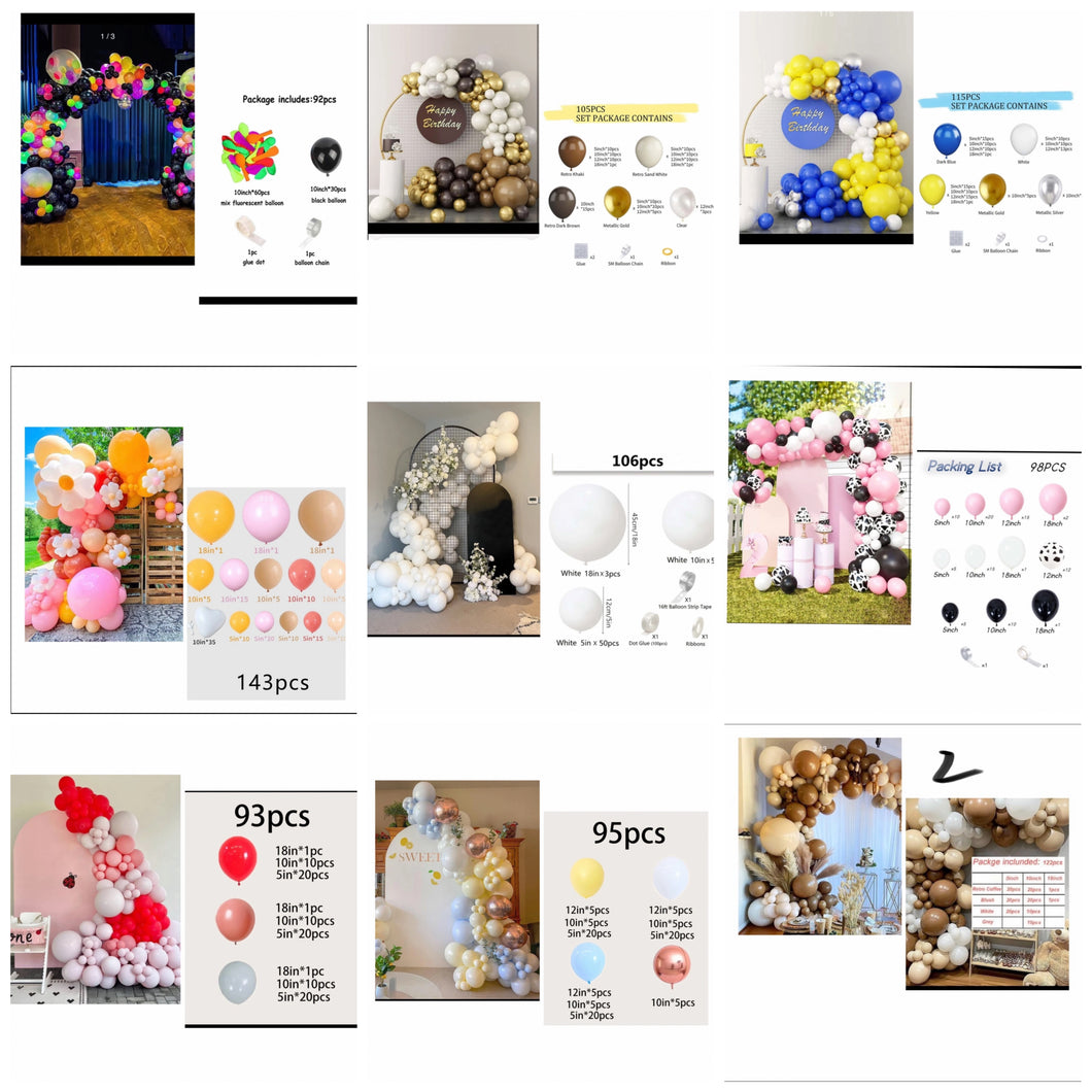 Balloons garland kit more than 90pcs