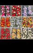 Load image into Gallery viewer, Package includes flowers + round frame + 2 flowers side + 6m curtain + ottoman
