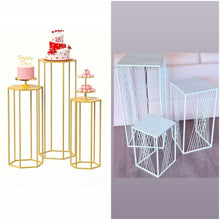 Load image into Gallery viewer, 3 Geometric plinths size -60-70-80-90 H x 25-30-35-40cm W
