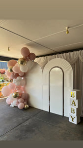 2 MDF wooden Backdrops 2.15m x 1.2m w each (not include balloons )