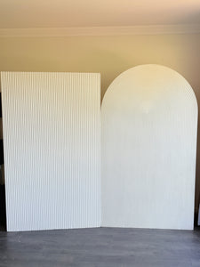 2 MDF Wooden ripple backdrops size 2-2.15m H x 1.2m W each
