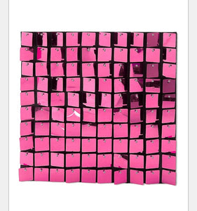 Hot Pink Sequin Backdrop size 1.8m wide x 2.1m high