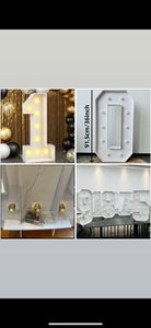 Light Foam board Warm white light up number, batteries included, 91cm H