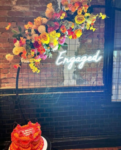 Package Hire Large Neon Sign + Mesh Backdrop