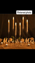 Load image into Gallery viewer, 3pcs set acrylic candle holder ,size 21,26,31 H include led candles &amp; batteries
