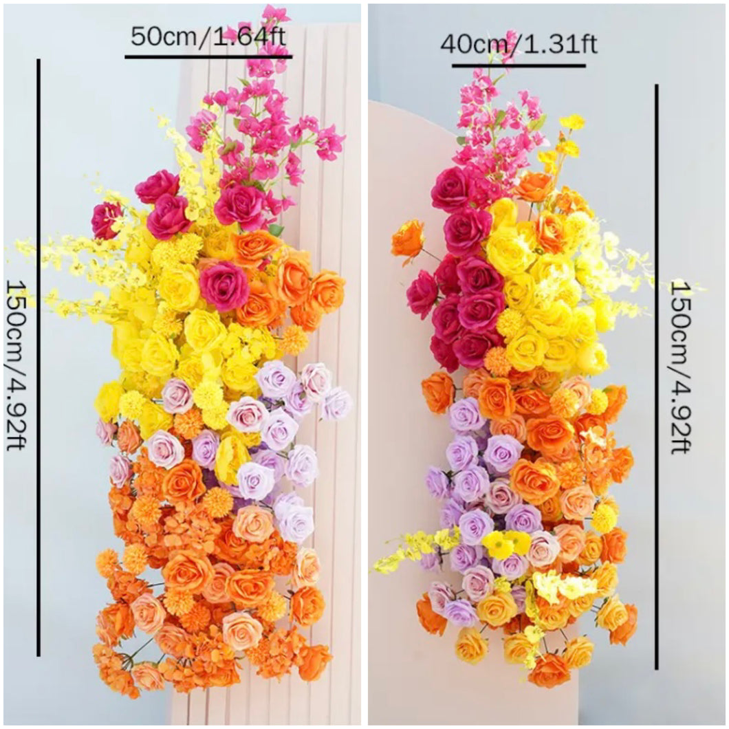 2 Artificial Silk Flowers 150cm H x 40cm-50cm W