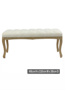 rubberwood, polyester ottoman bench